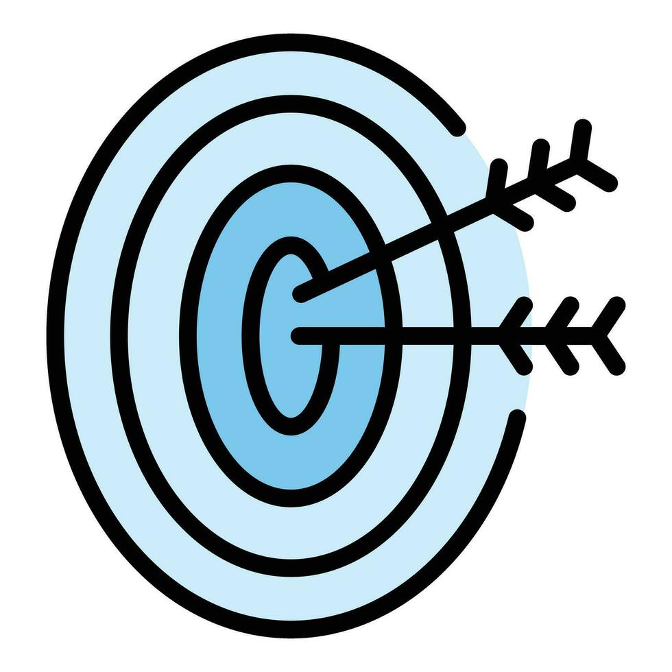 Market target icon vector flat