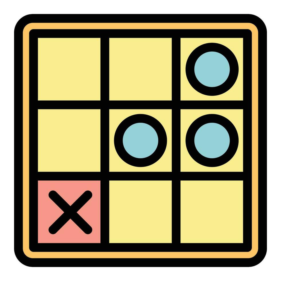 Tic tac toe icon vector flat