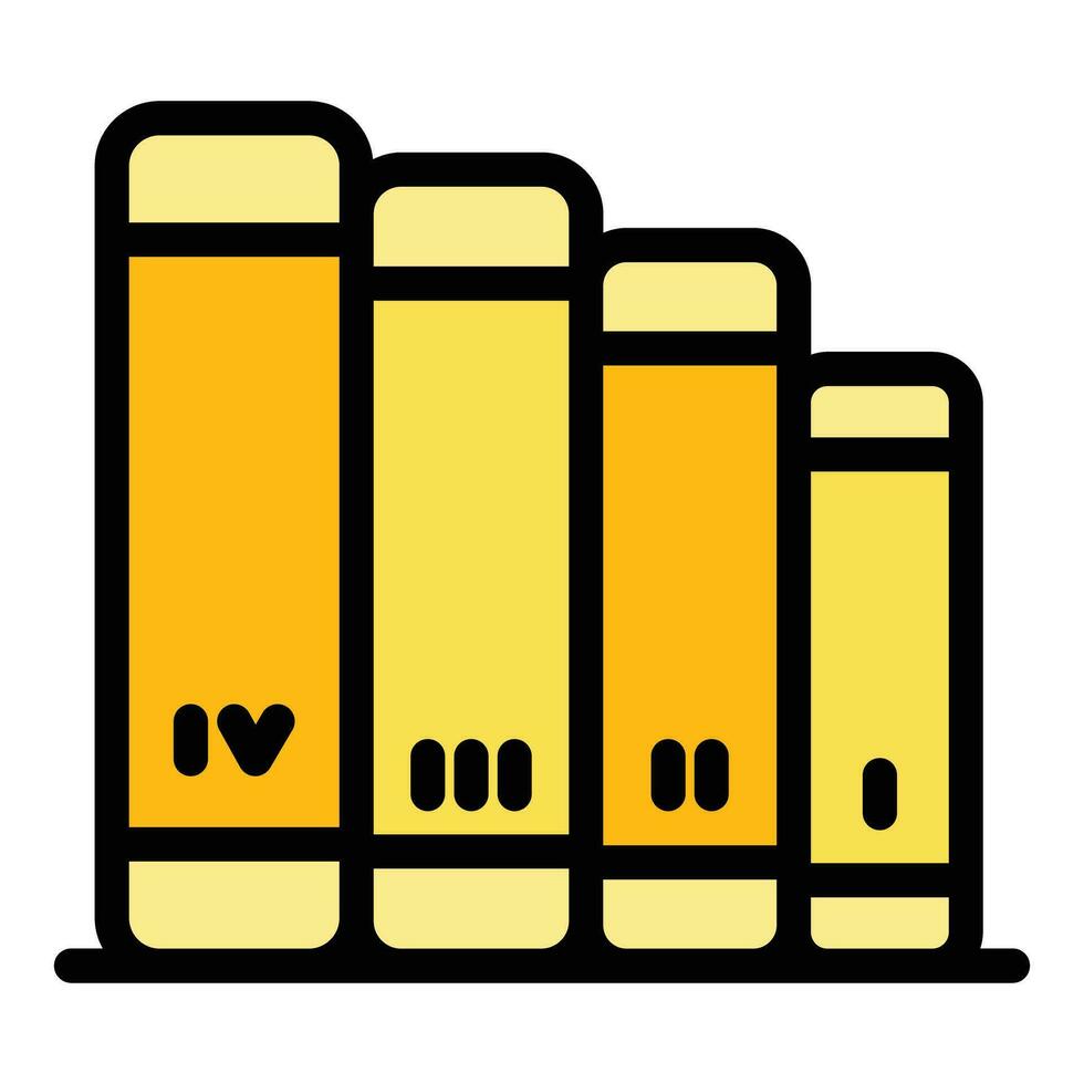 Library store icon vector flat