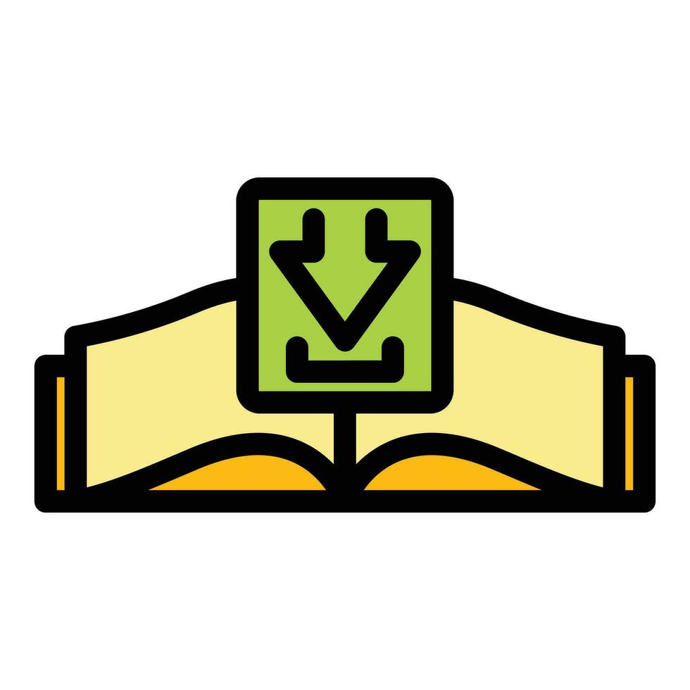 Download ebook icon vector flat