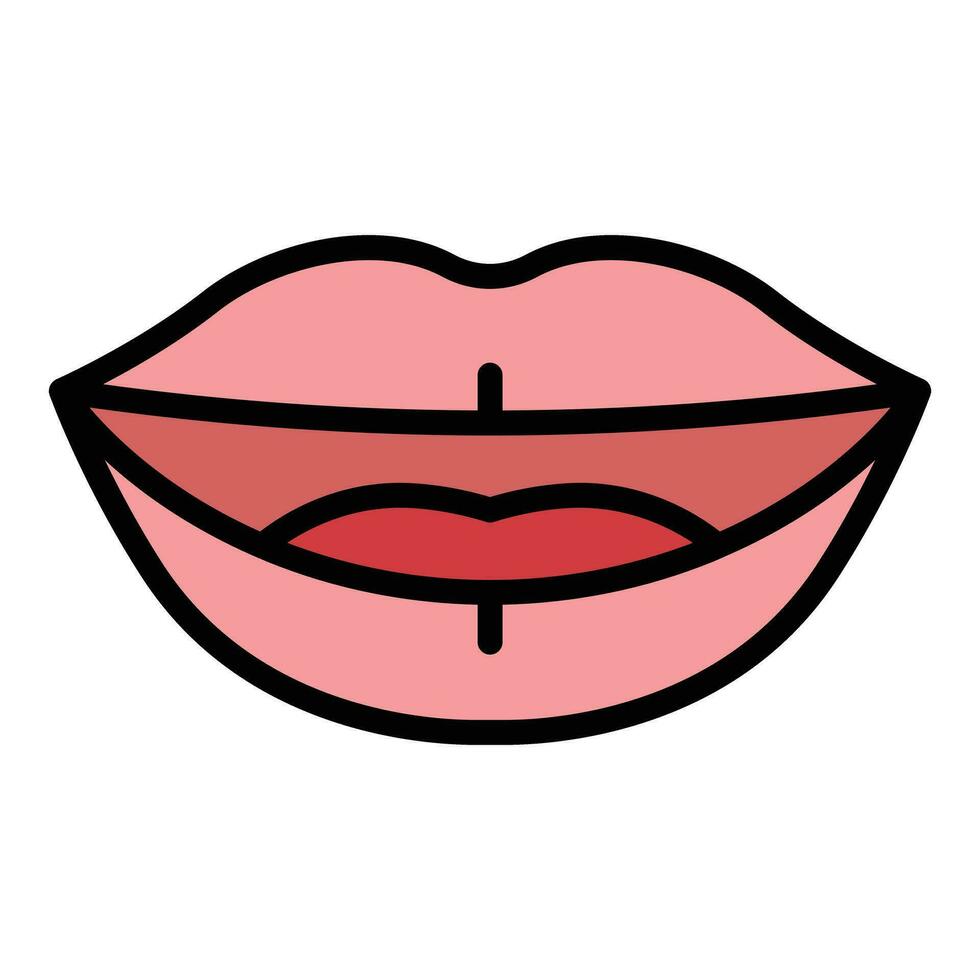 Talking mouth sync icon vector flat