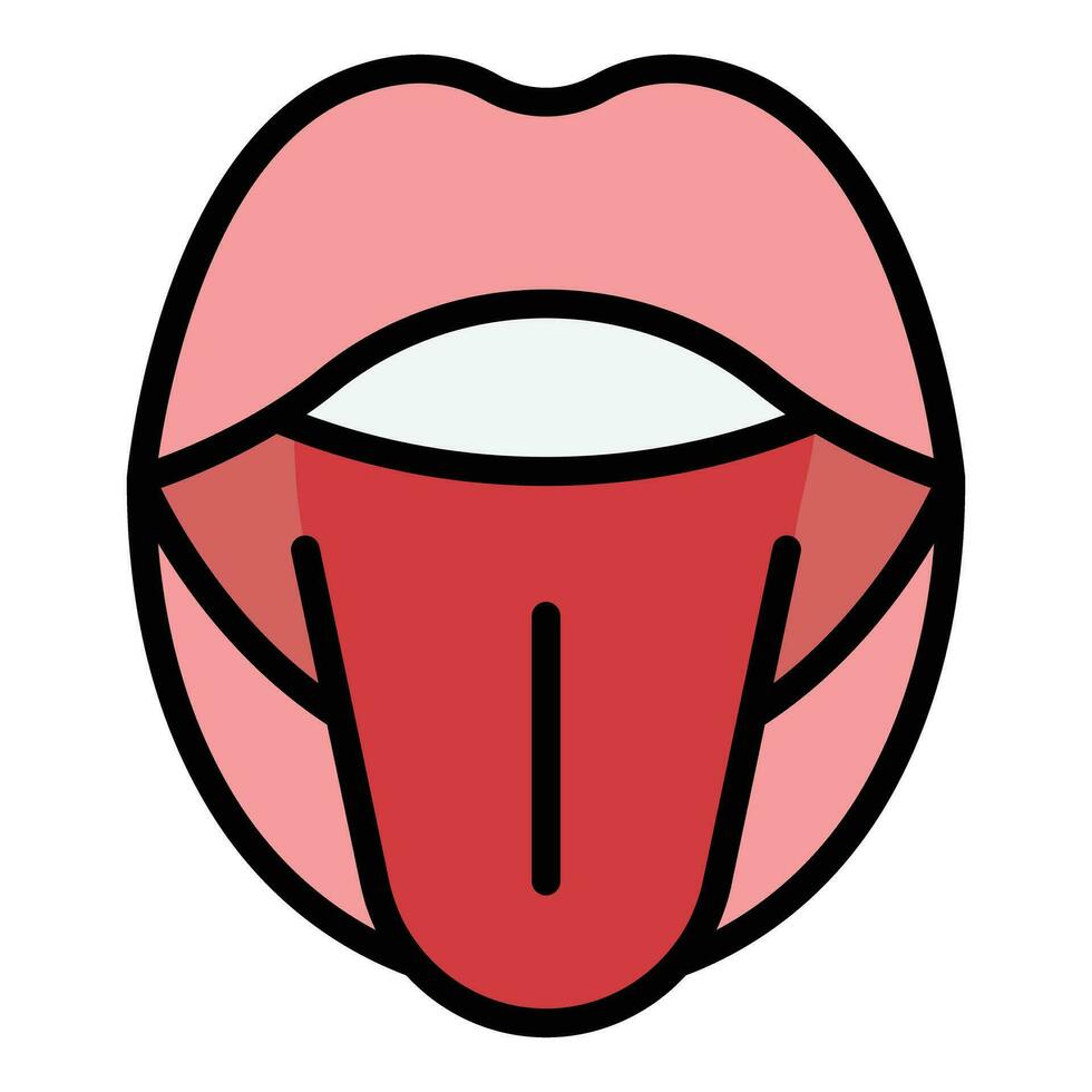 Mouth animation icon vector flat