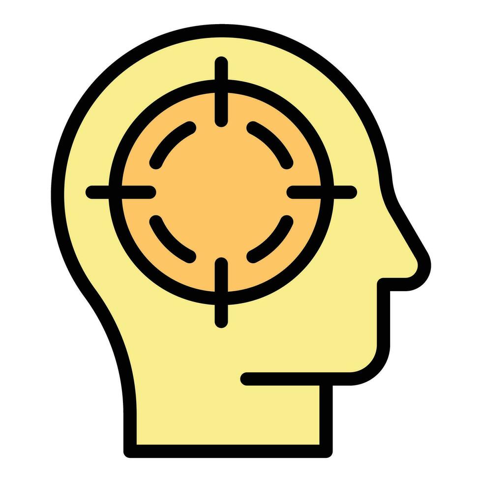 Focus head icon vector flat