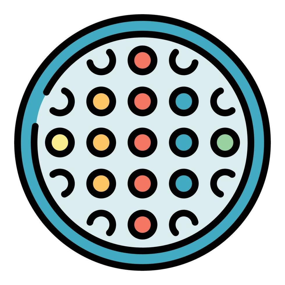 Pop it toy icon vector flat