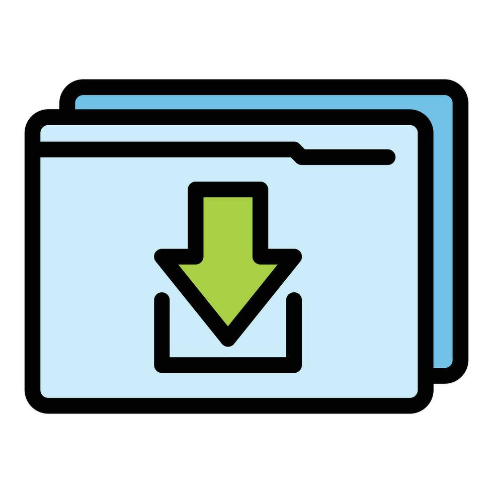 Download folder course icon vector flat