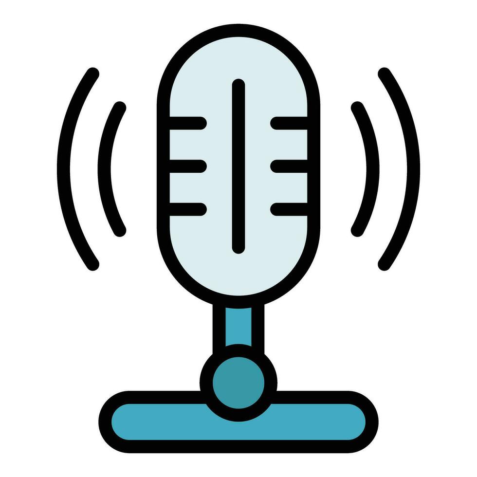 Concentration speaking icon vector flat