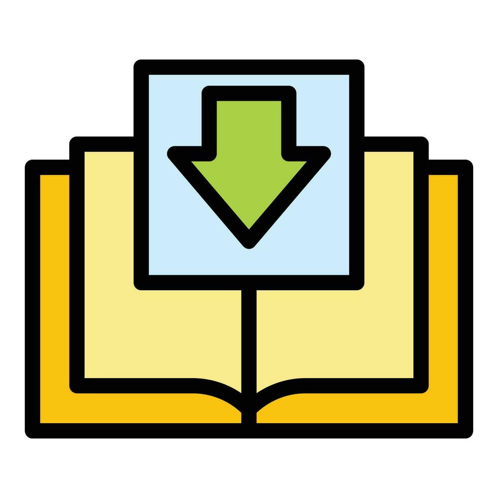 descargar curso libro icono vector plano