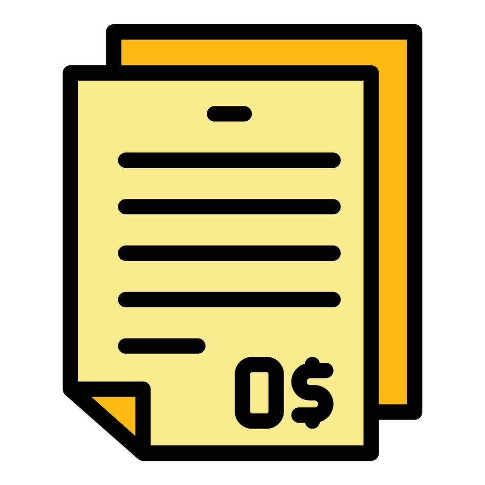Course contract icon vector flat
