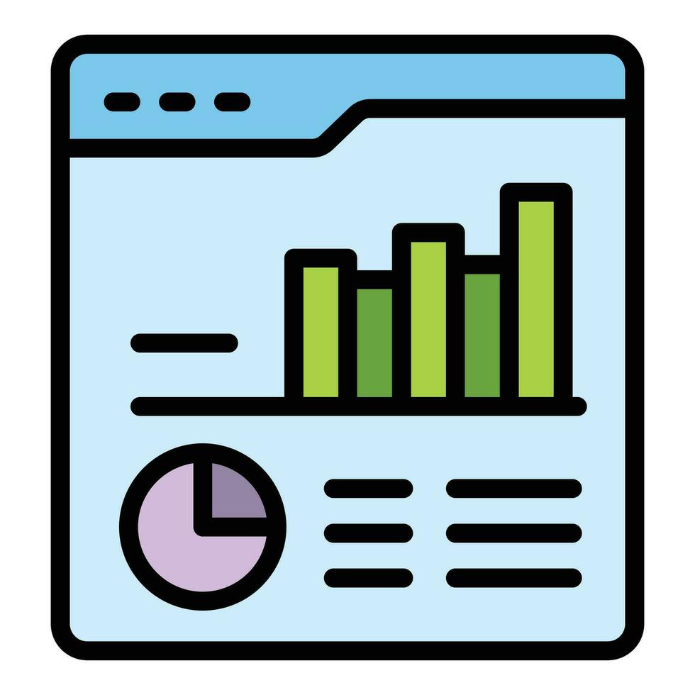 Customer analytics icon vector flat