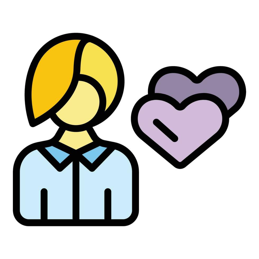 Customer love icon vector flat