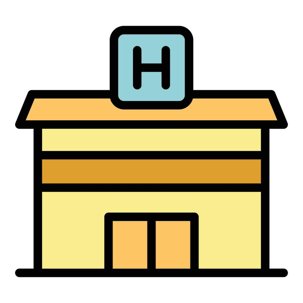 Travel hostel icon vector flat