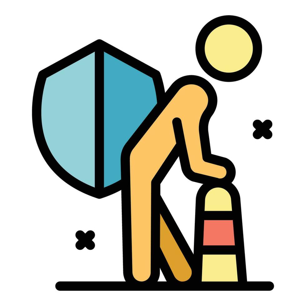 Safe retirement icon vector flat