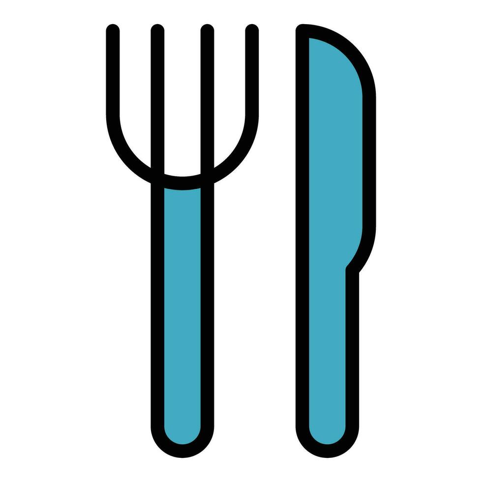 Serving cutlery icon vector flat