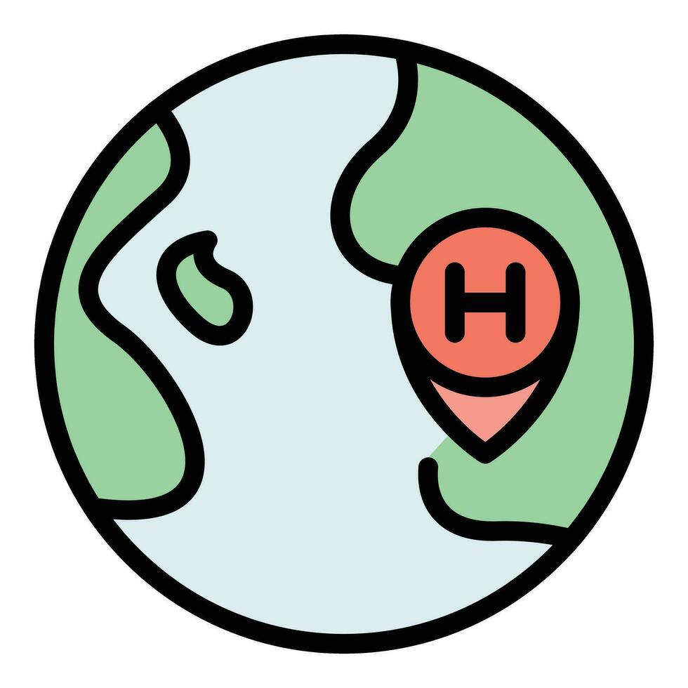 World travel icon vector flat