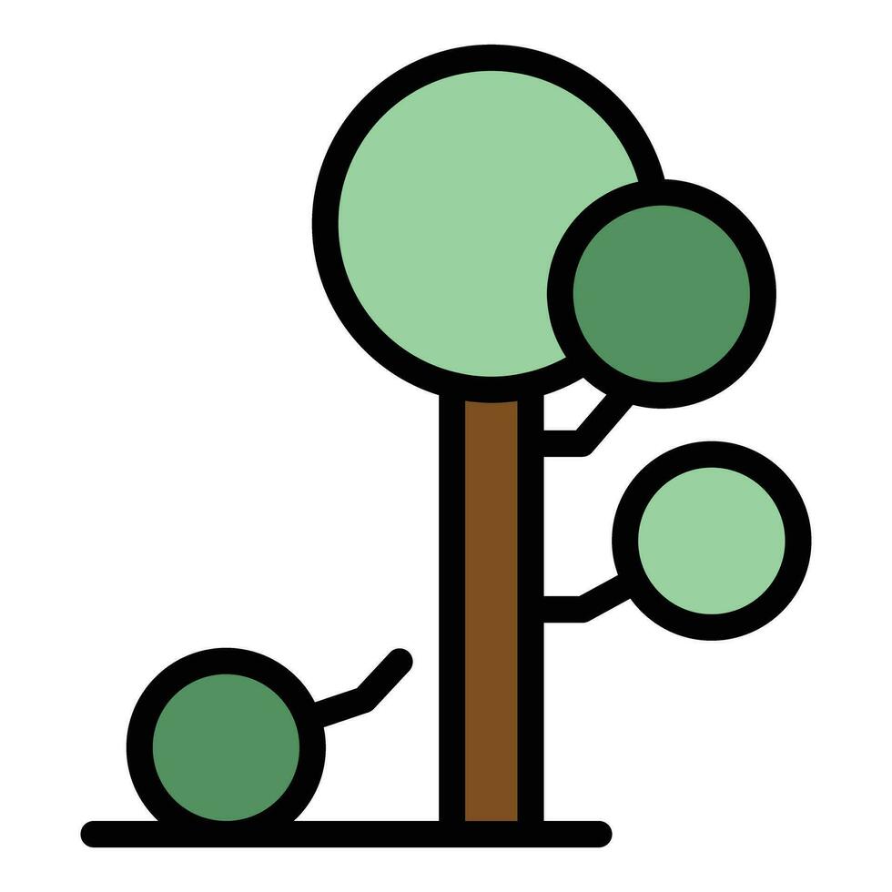 árbol eliminación icono vector plano