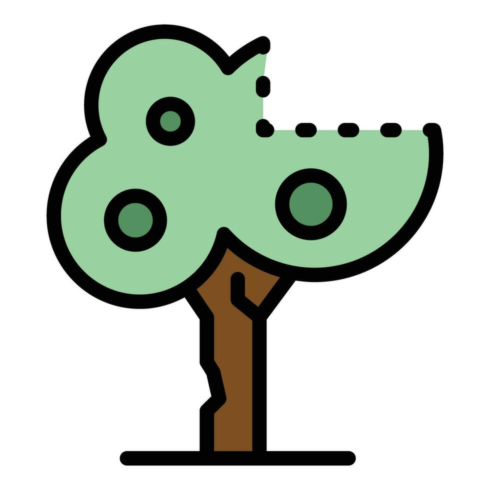 Arborist tree icon vector flat