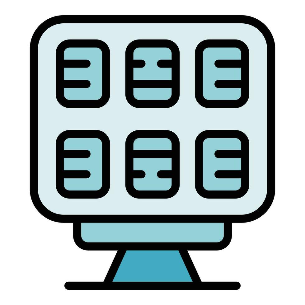 Solar energy generator icon vector flat
