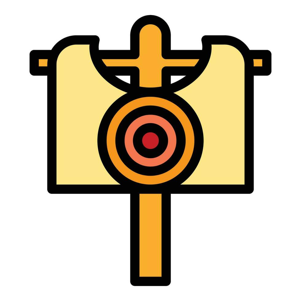 Archery board icon vector flat