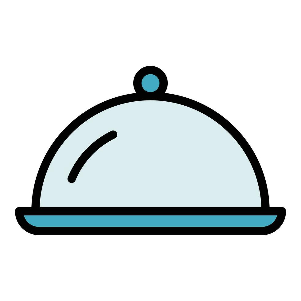 Meal serving icon vector flat