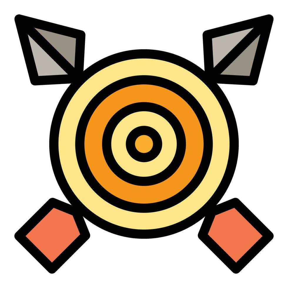 Dart board icon vector flat