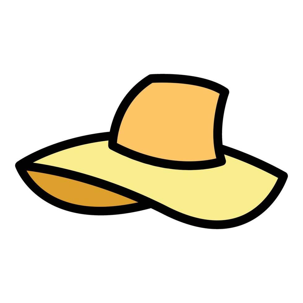 fiesta sombrero icono vector plano