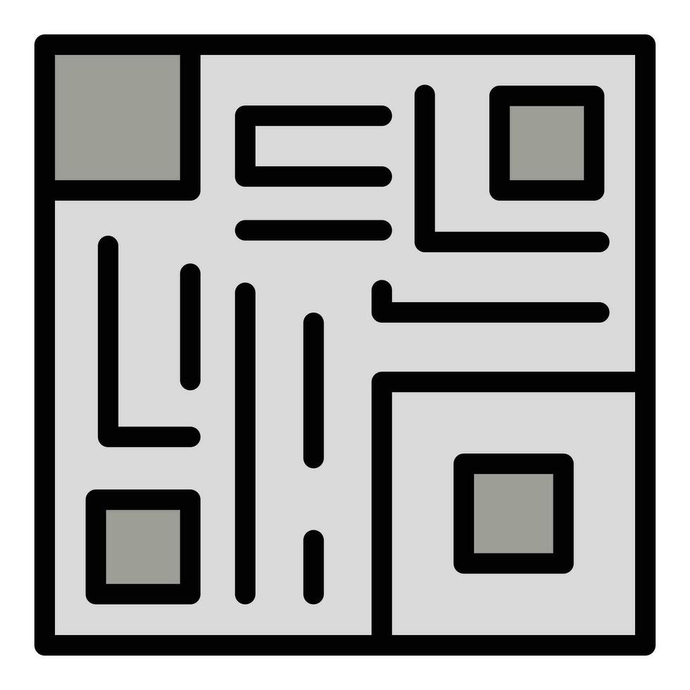 Qr code icon vector flat