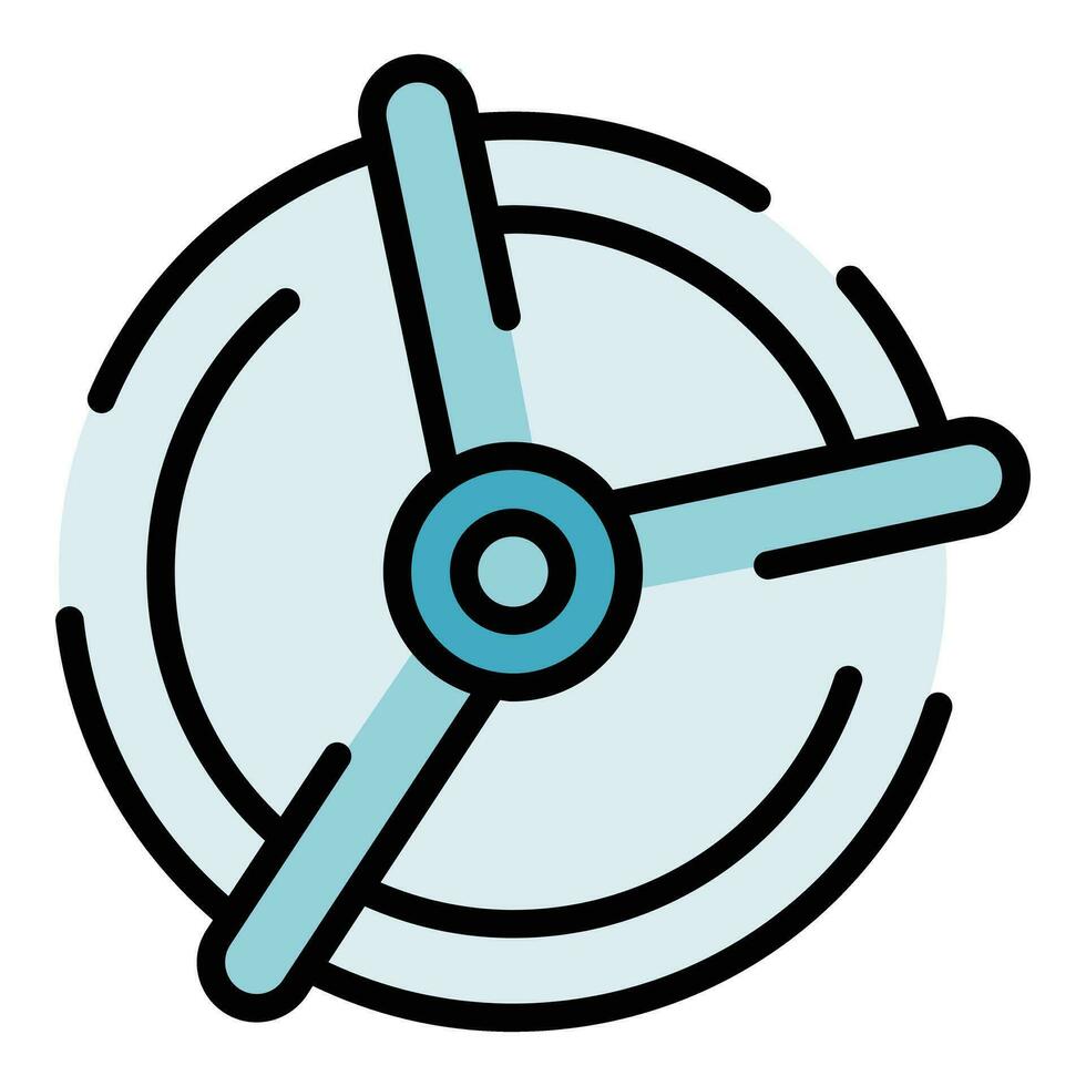 Windmill energy icon vector flat