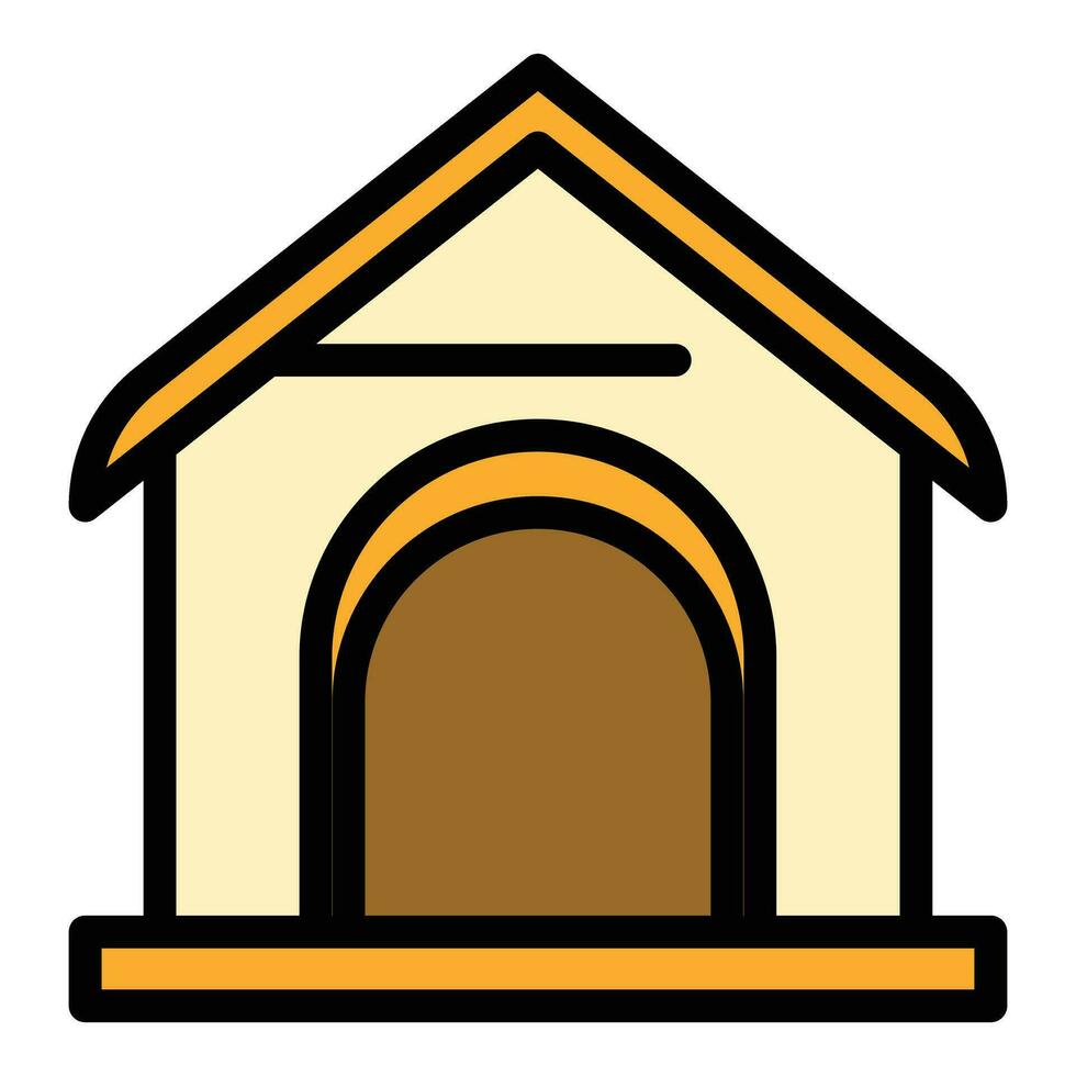 Animal kennel icon vector flat