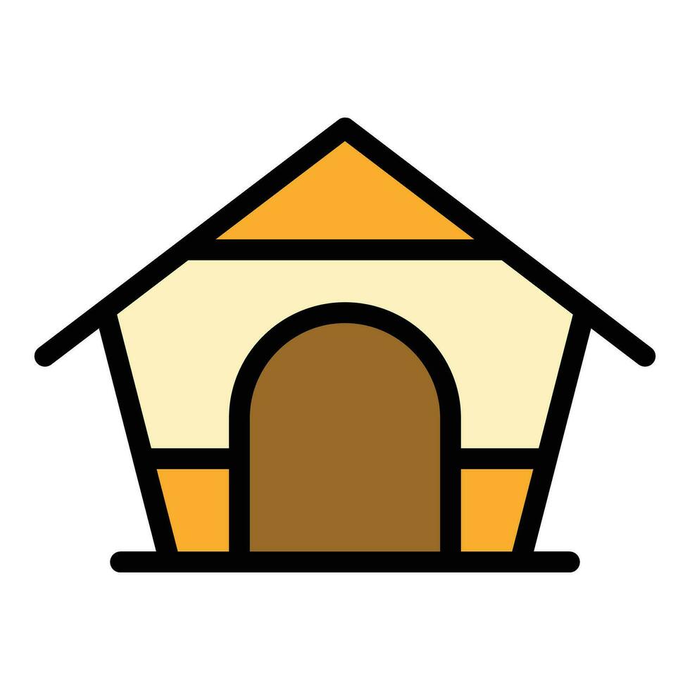 perro casa icono vector plano