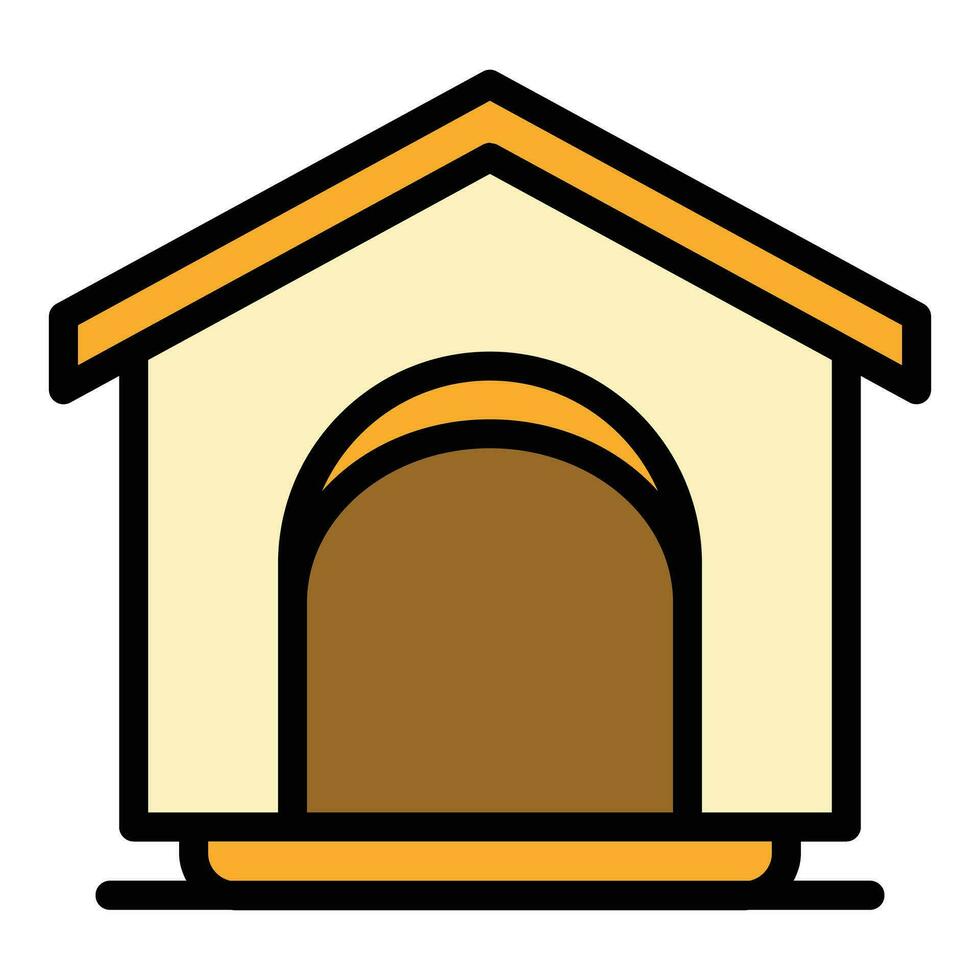 Kennel shelter icon vector flat