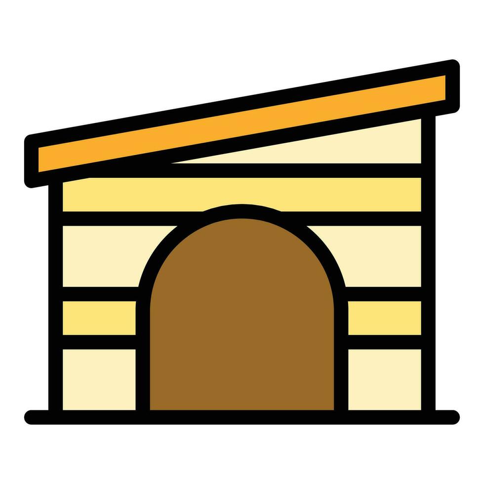 Dog kennel icon vector flat