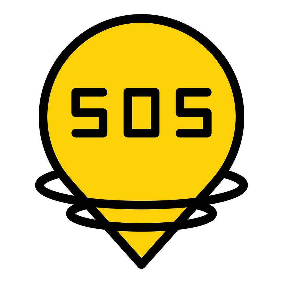 Sos location icon vector flat