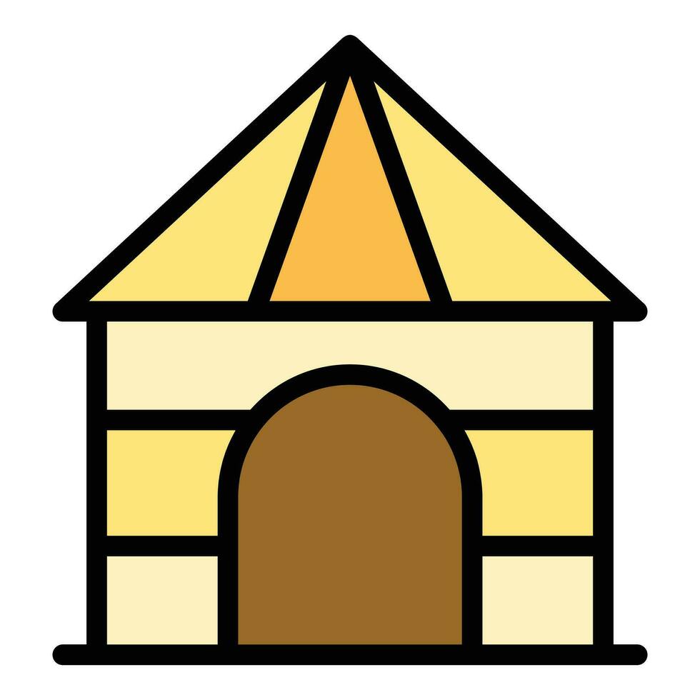 Kennel house icon vector flat