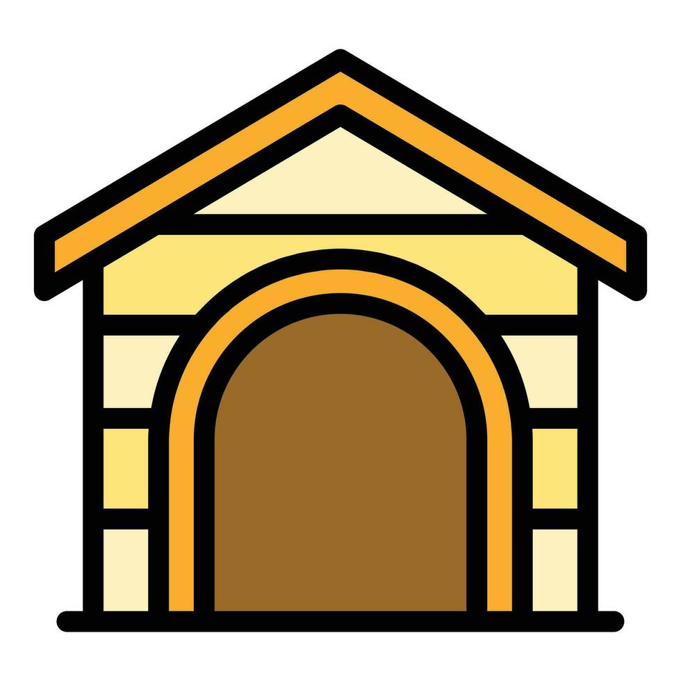 perrito casa icono vector plano