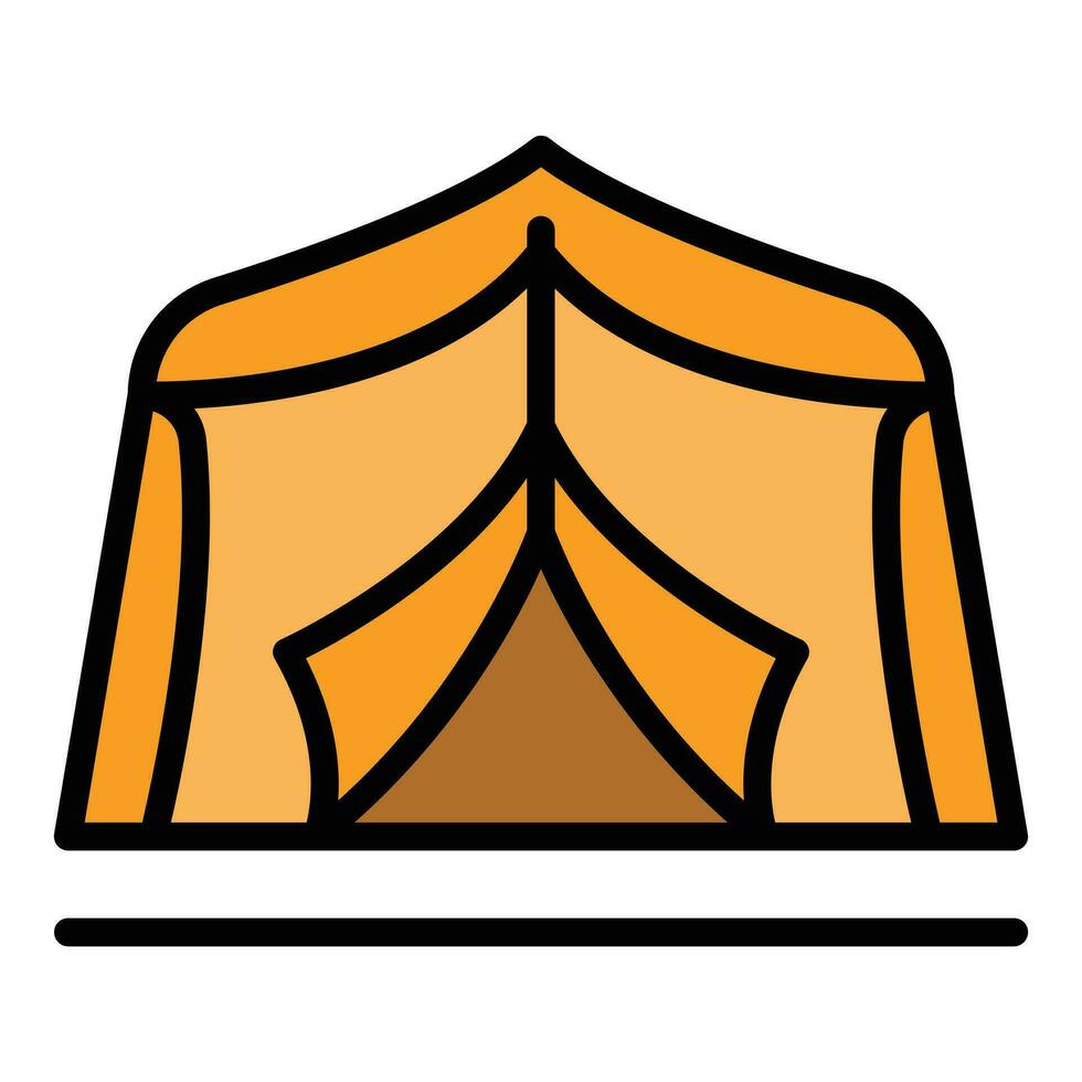 Garden tent icon vector flat