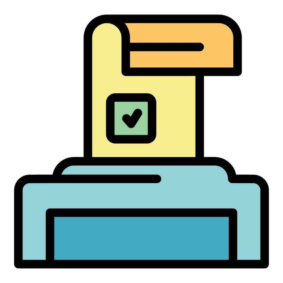 Polling booth icon vector flat