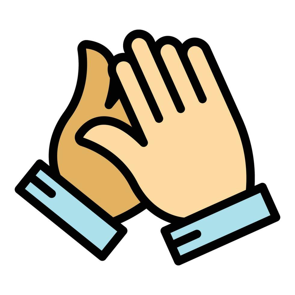 Clapping icon vector flat