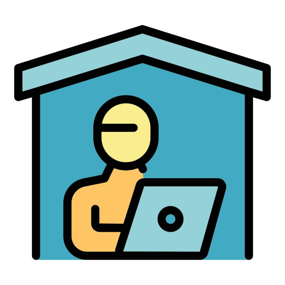 Home schooling icon vector flat