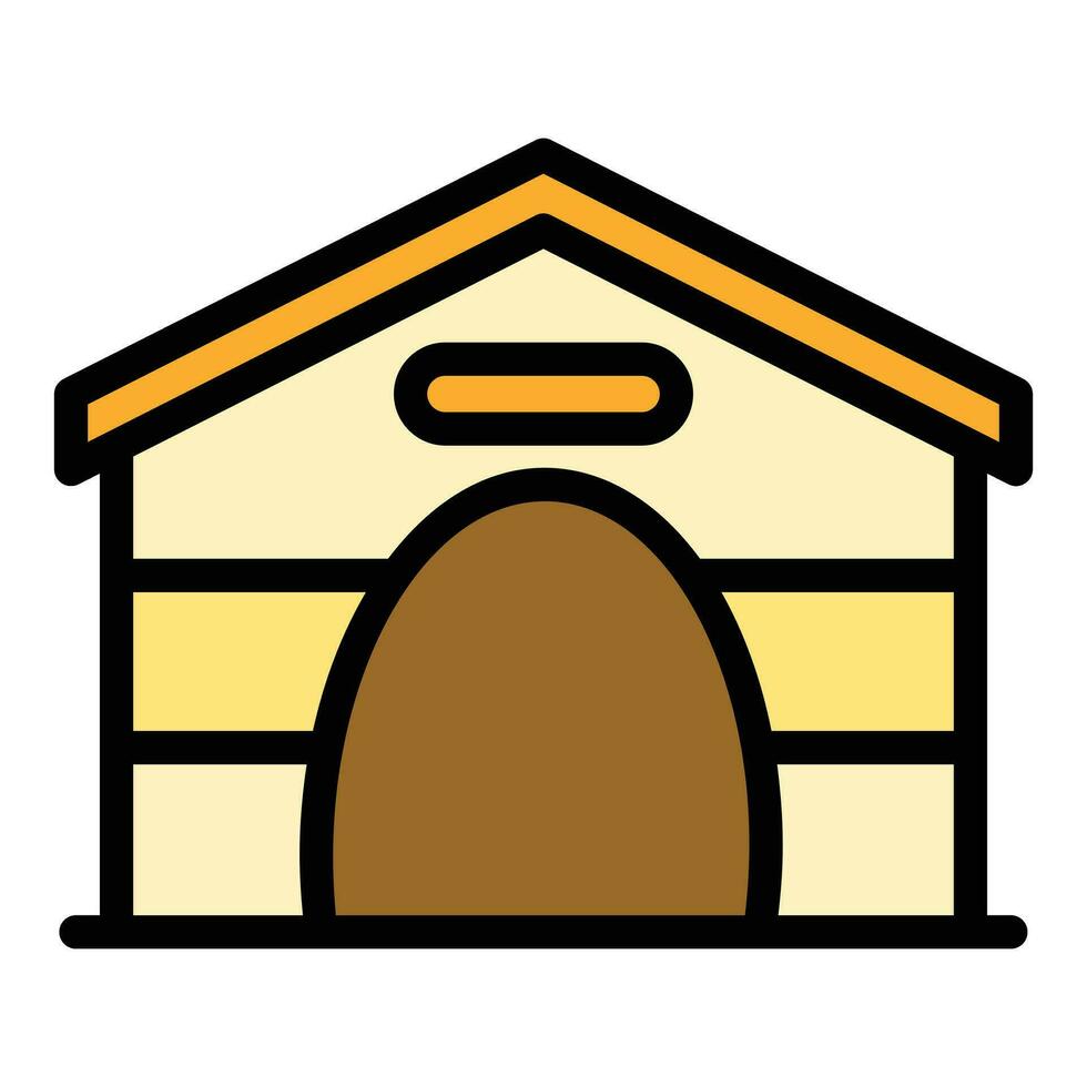 Doggy kennel icon vector flat