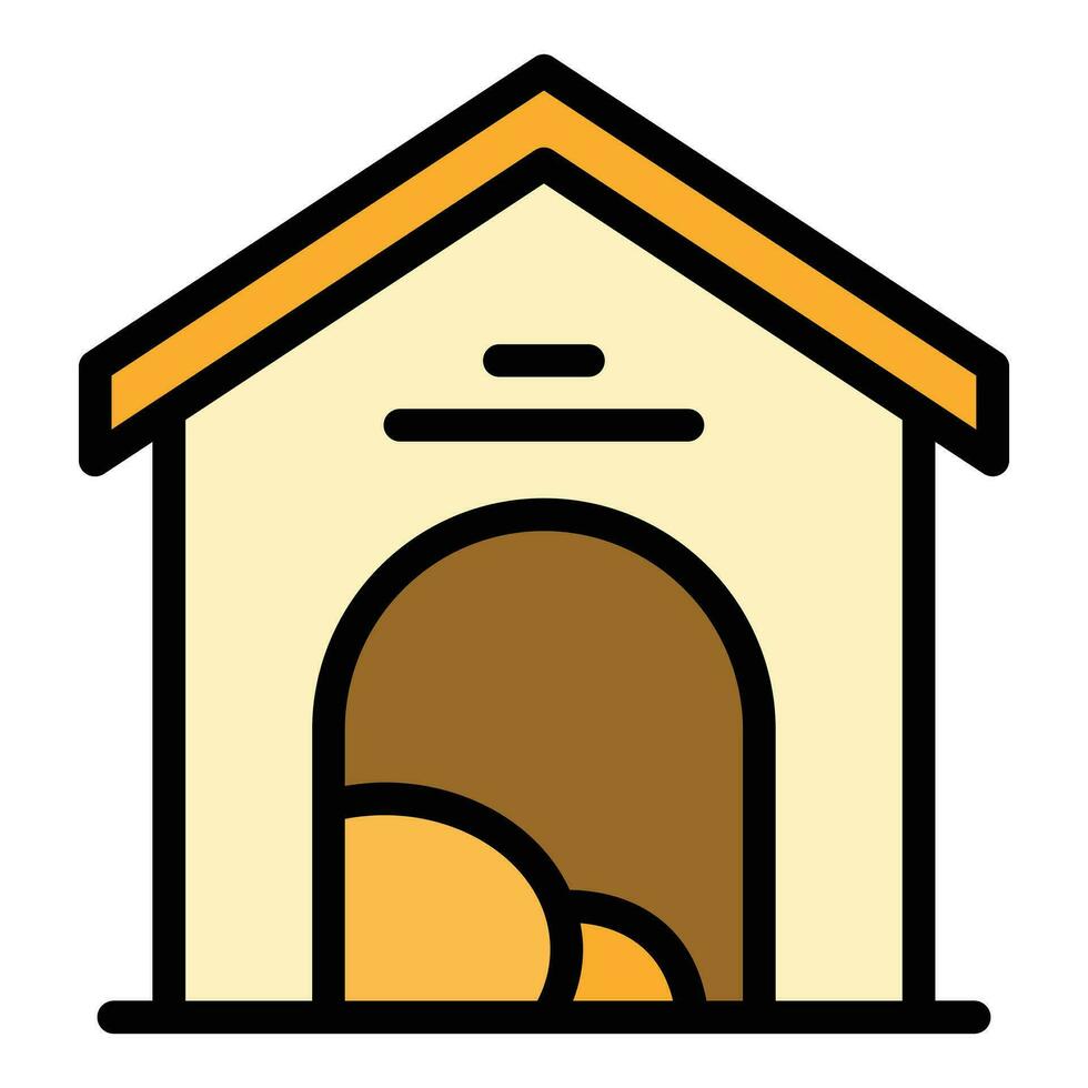 Dog boarding icon vector flat
