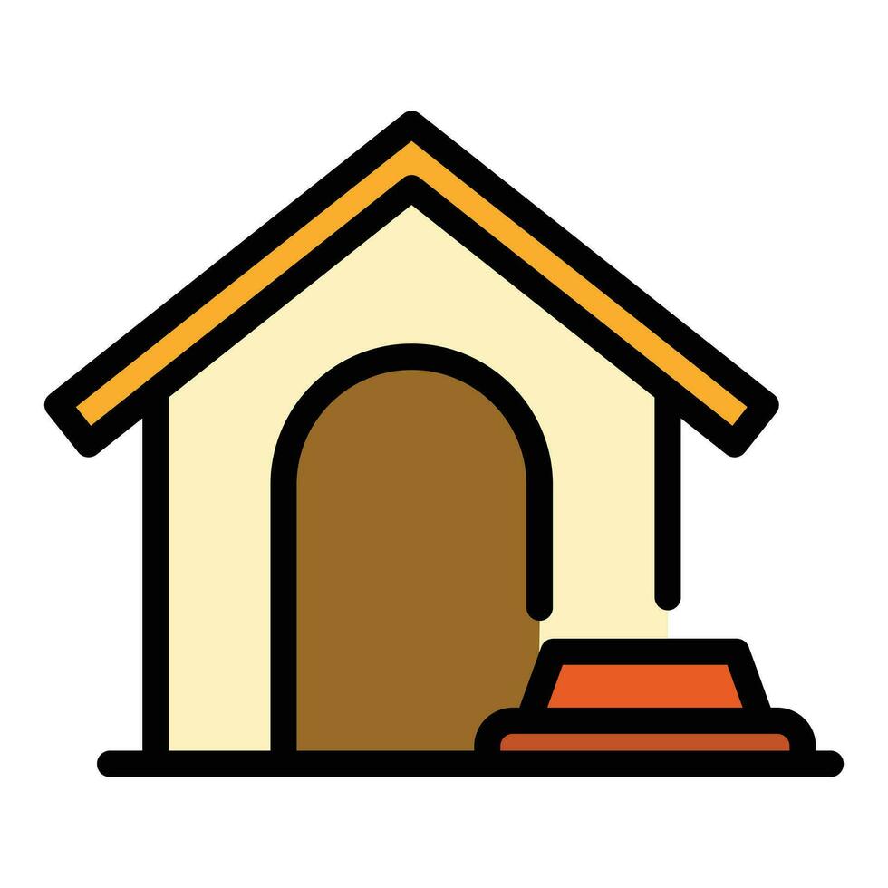 Animal dog house icon vector flat
