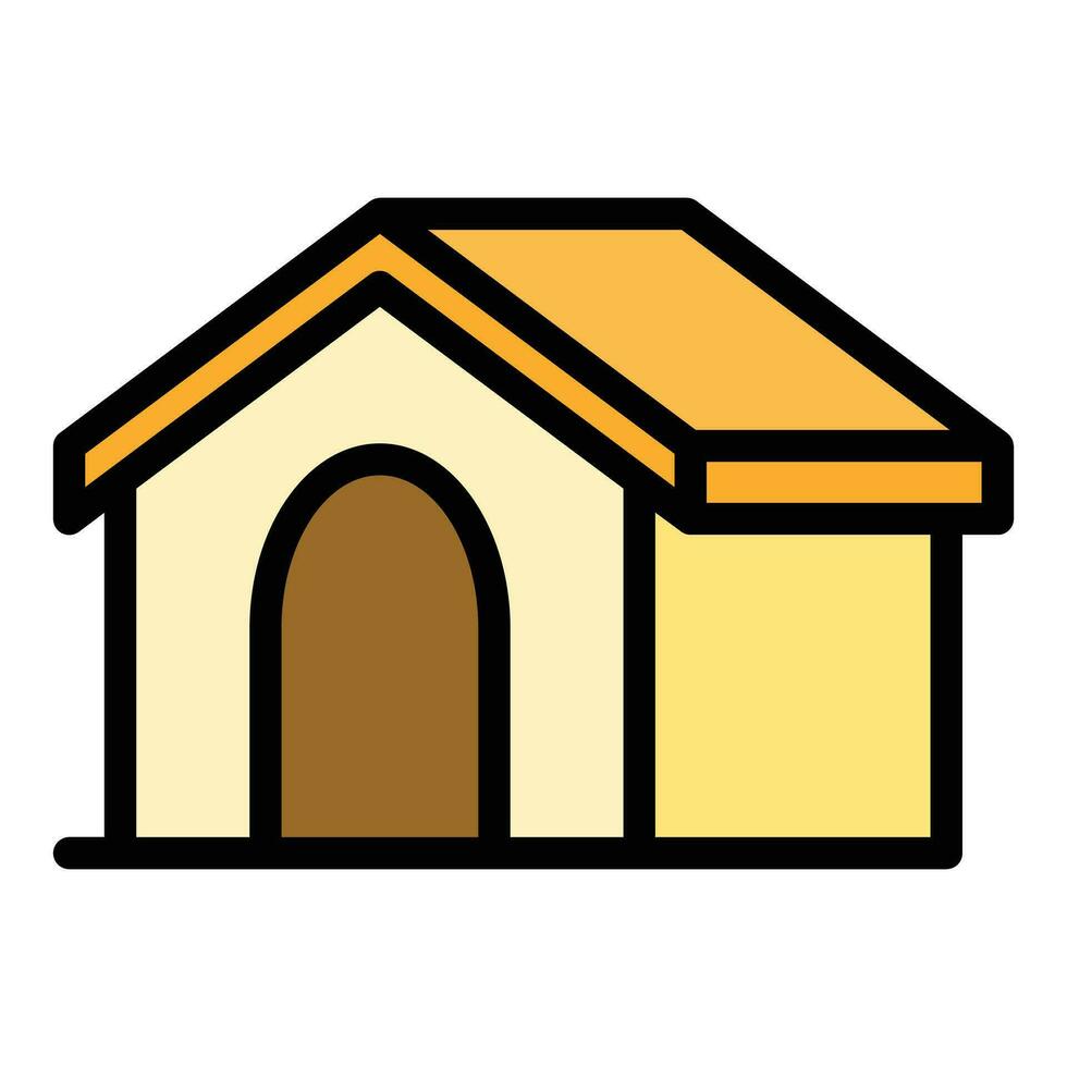 Puppy cottage icon vector flat
