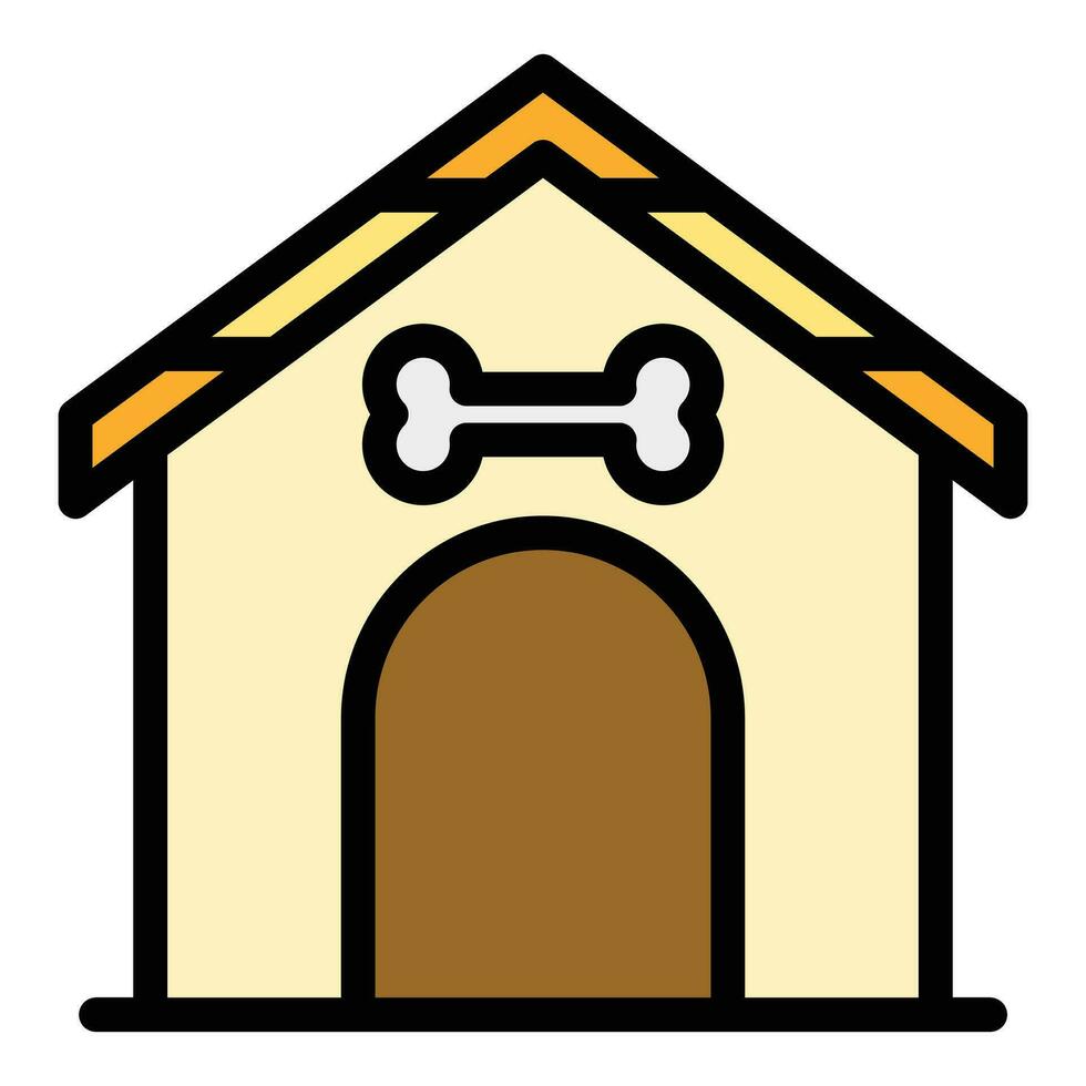 Domestic dog kennel icon vector flat