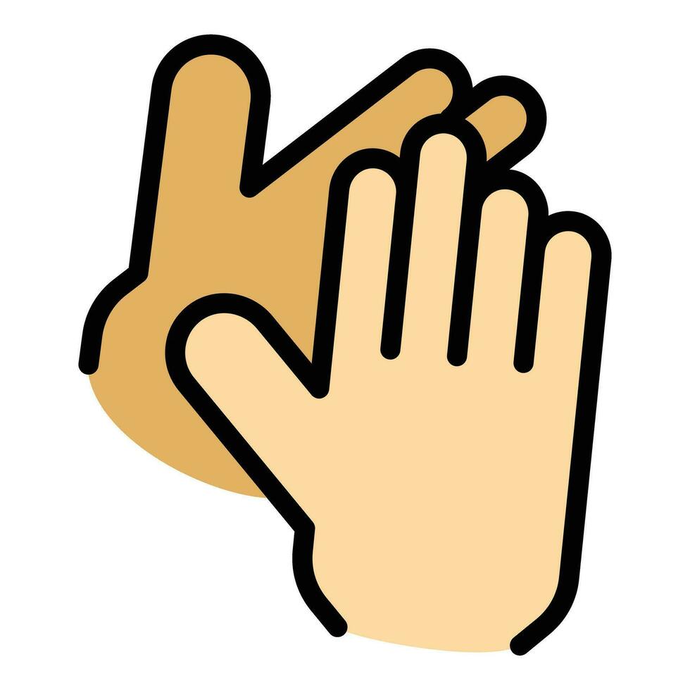 Hand clap icon vector flat