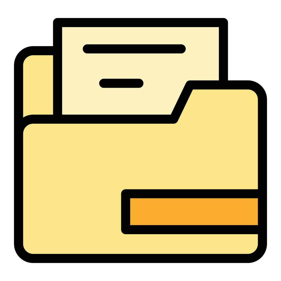 Paper folder icon vector flat