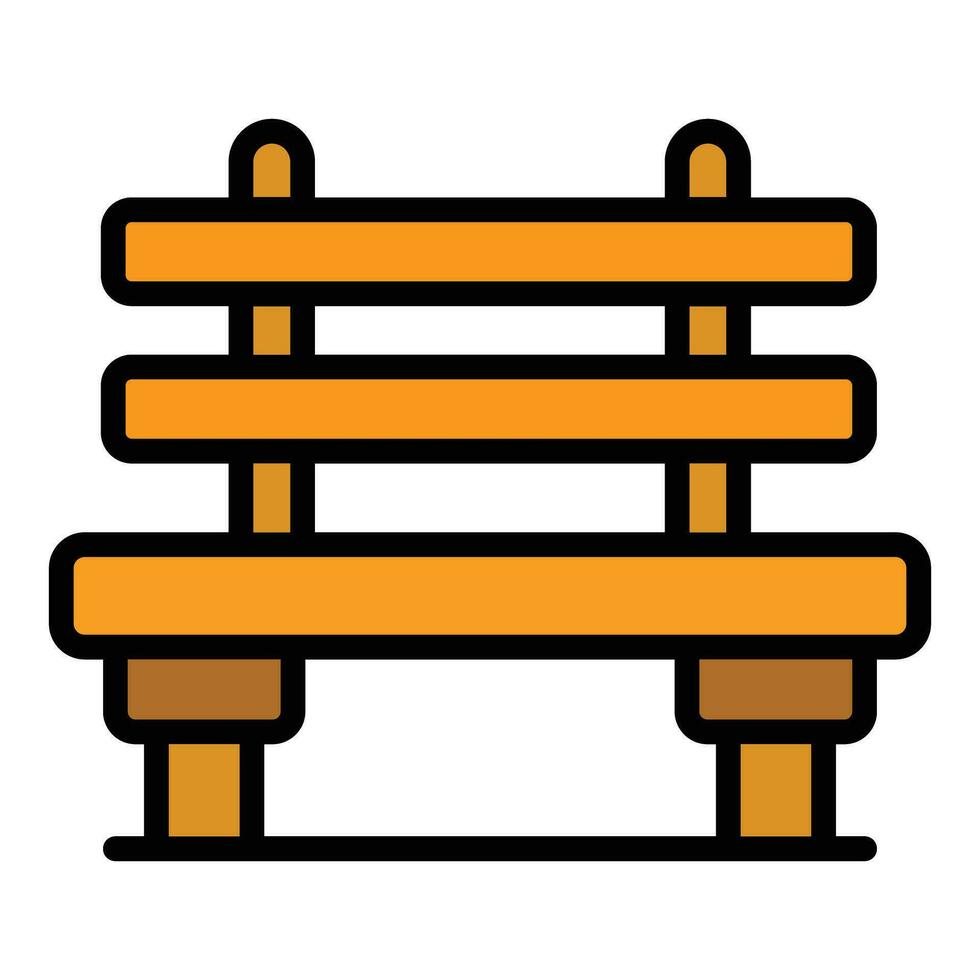 Bench icon vector flat