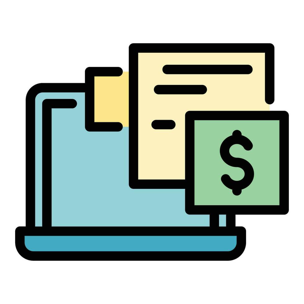 Online payment icon vector flat