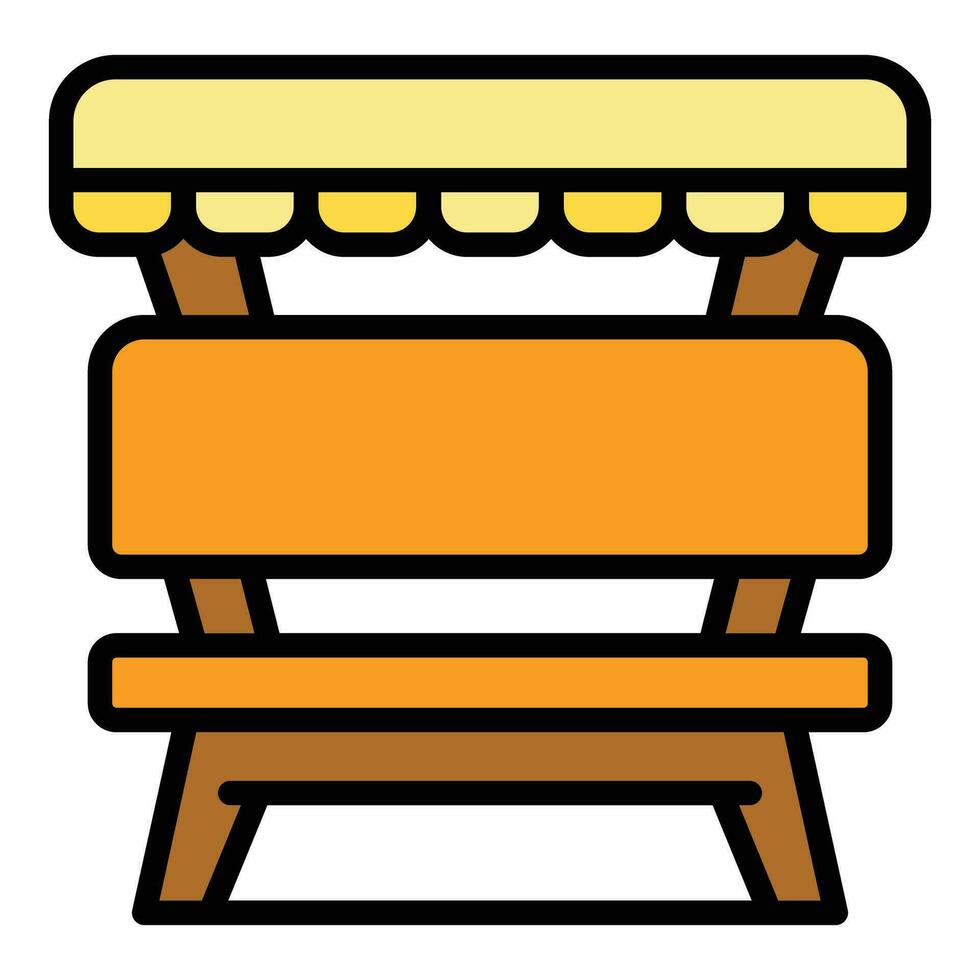 Activity bench icon vector flat