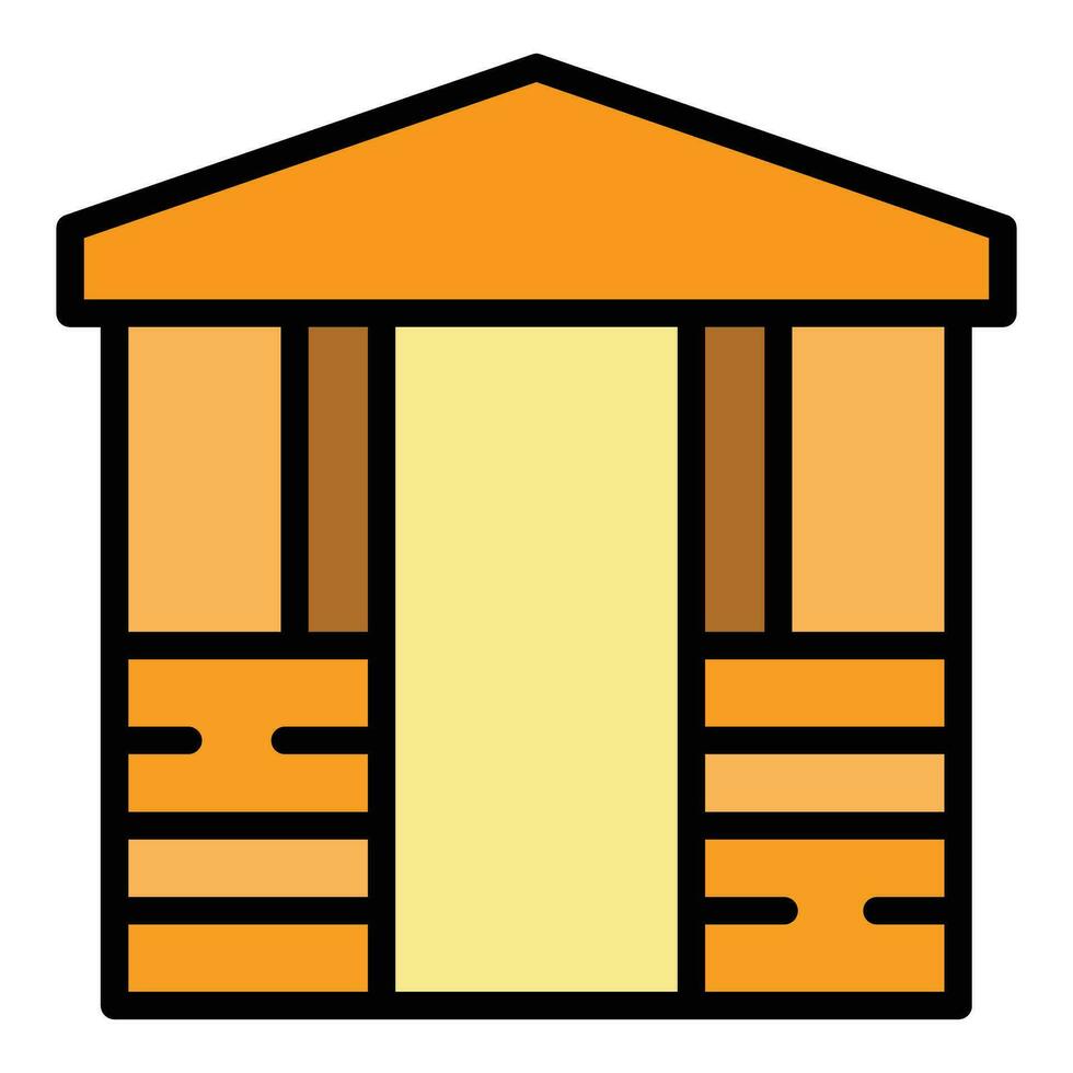 Kiosko icono vector plano