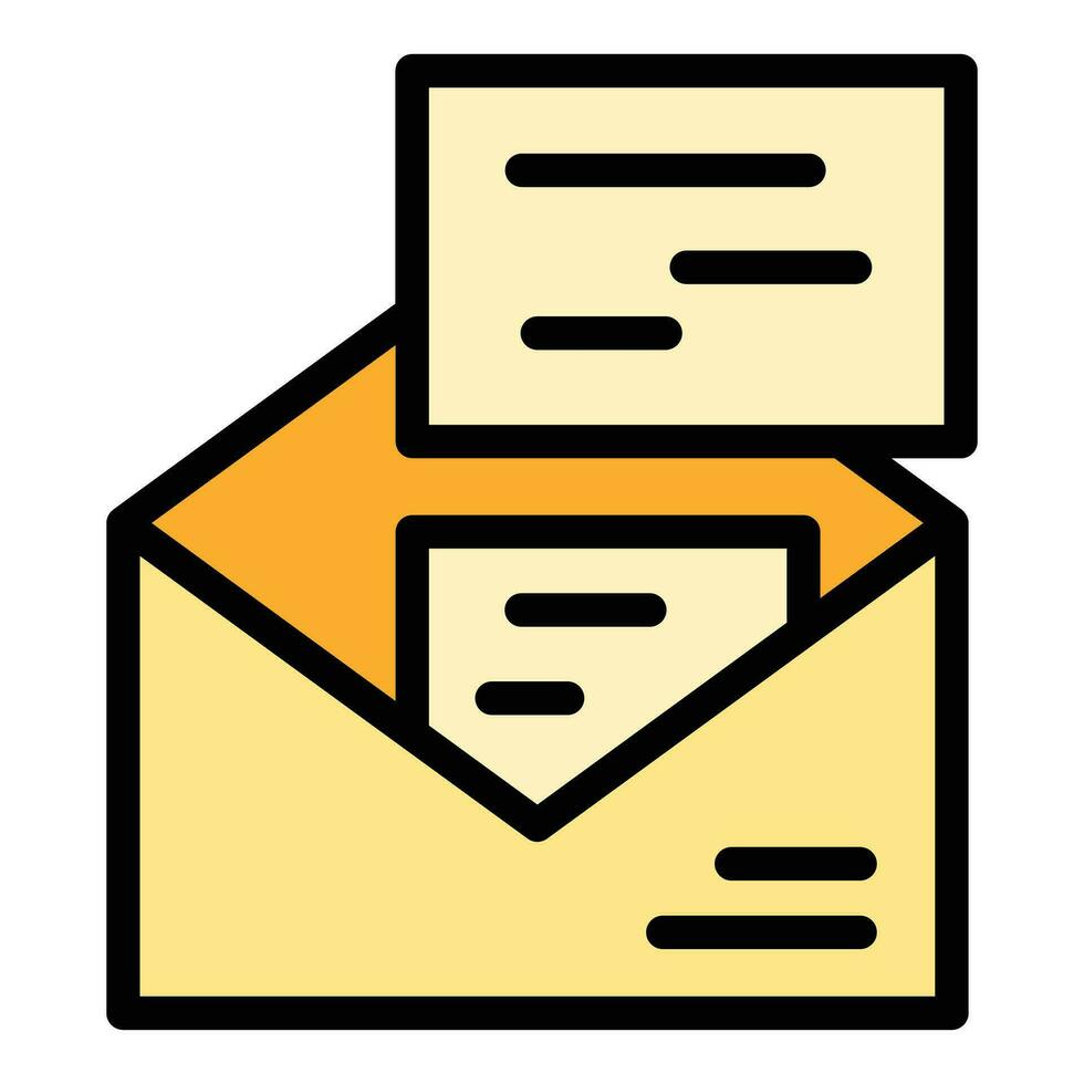 Business mail icon vector flat